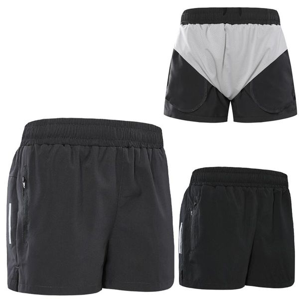 running shorts women sport short with underpants quick dry summer casual gym yoga black zipper pocket marathon, Black;blue
running shorts women sport short with underpants quick dry summer casual gym yoga black zipper pocket marathon, Black;blue
