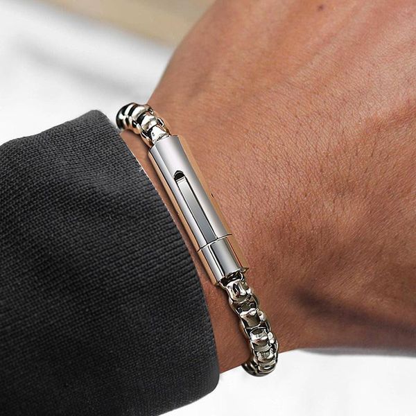 link, chain round box bracelets for men, stainless steel simple layering stacking brazalets ,6mm rounded link bracelet, Black
link, chain round box bracelets for men, stainless steel simple layering stacking brazalets ,6mm rounded link bracelet, Black