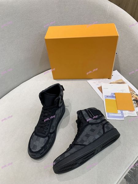 rivoli sneakers iconic damier graphite canvas outdoor shoes luxury casual shoes printed leather hook and loop strap sneakers, Black
rivoli sneakers iconic damier graphite canvas outdoor shoes luxury casual shoes printed leather hook and loop strap sneakers, Black