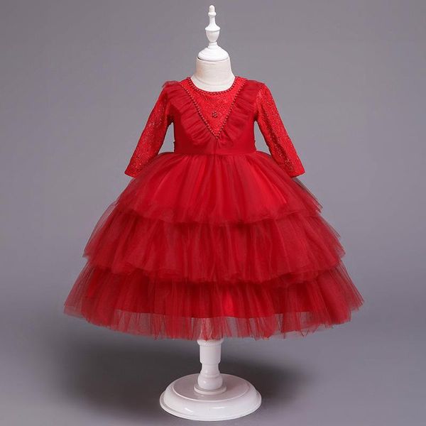 girl's dresses flower girls illusion pearls embroidery lace tulle o-neck knee-length full luxury purple kids party princess gown f128, Red;yellow
girl's dresses flower girls illusion pearls embroidery lace tulle o-neck knee-length full luxury purple kids party princess gown f128, Red;yellow
