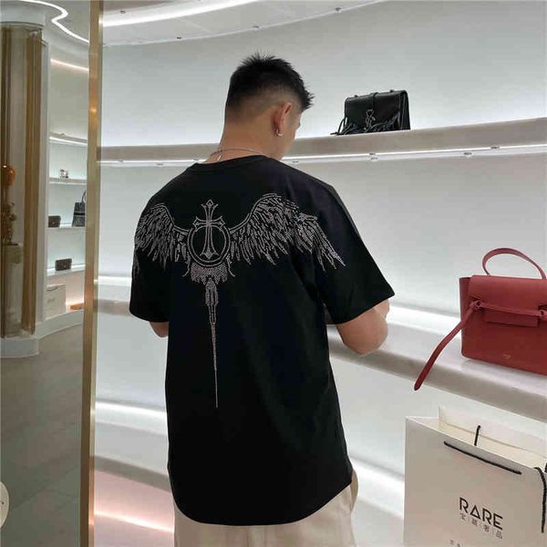 summer new fashion brand ch cro drill wing cross casual short t-shirt men's and women's net red half sleev, White;black
summer new fashion brand ch cro drill wing cross casual short t-shirt men's and women's net red half sleev, White;black