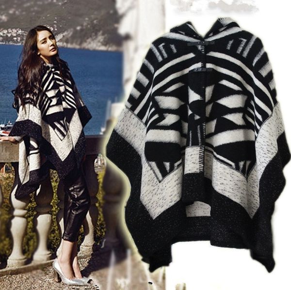woolen mohair gótico listrado xale para a mulher 2020 outono inverno designer de luxo feminino moda envoltório ponchos, White;black
woolen mohair gótico listrado xale para a mulher 2020 outono inverno designer de luxo feminino moda envoltório ponchos, White;black