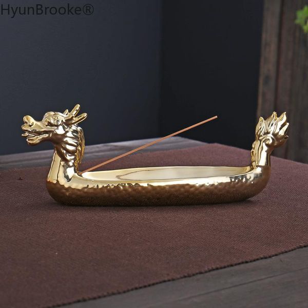 fragrance lamps gold-plated dragon boat incense stick holder burner hand carved carving censer ornaments retro traditional design
fragrance lamps gold-plated dragon boat incense stick holder burner hand carved carving censer ornaments retro traditional design