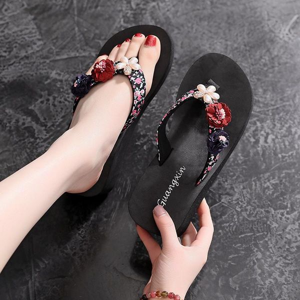 high-heeled slippers women's summer wear wedge-heel platform flip-flops beach sandals and slippers fs21s78, Black
high-heeled slippers women's summer wear wedge-heel platform flip-flops beach sandals and slippers fs21s78, Black