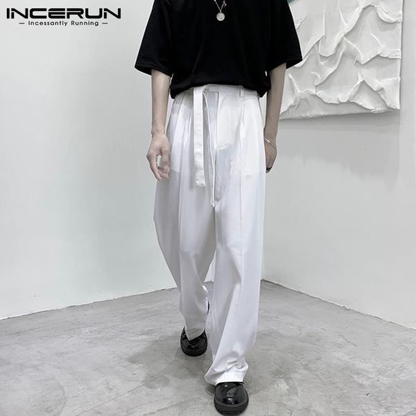 men's pants stylish korean style casual streetwear ice silk trend fall wide-leg trousers fashion pantalones s-5xl 2021 incerun, Black
men's pants stylish korean style casual streetwear ice silk trend fall wide-leg trousers fashion pantalones s-5xl 2021 incerun, Black