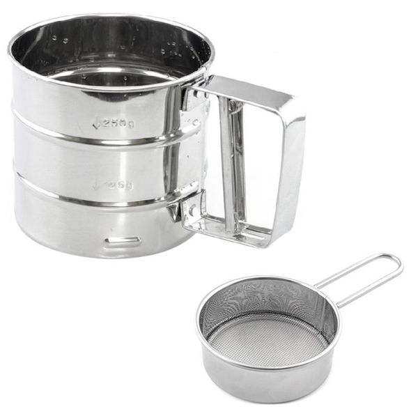 hand-held flour sieve stainless steel icing sugar sieve kitchen cooking filter tool baking sieve, 2pcs
hand-held flour sieve stainless steel icing sugar sieve kitchen cooking filter tool baking sieve, 2pcs