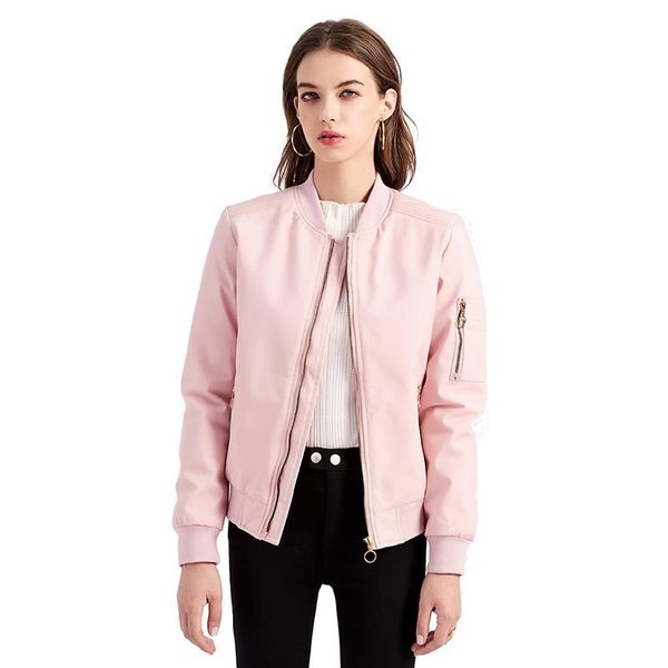 women's jackets 2021 baseball coat women o-neck casual solid loose jacket for autumn elegant outwear sports female ld2362, Black;brown
women's jackets 2021 baseball coat women o-neck casual solid loose jacket for autumn elegant outwear sports female ld2362, Black;brown