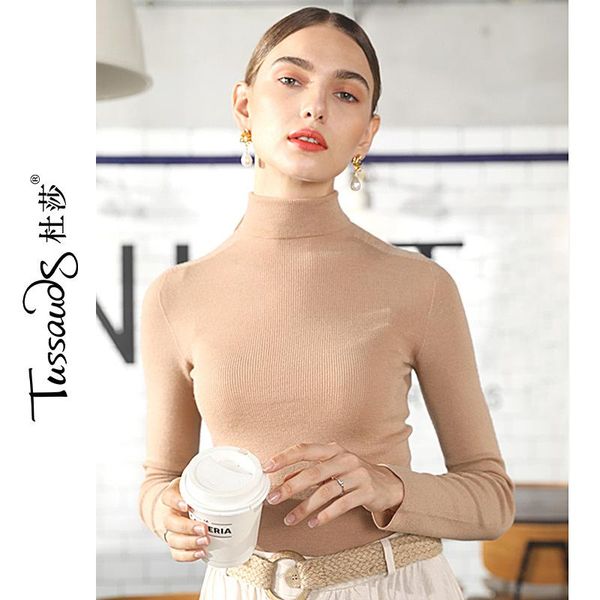 tussault autumn winter 2021 all in one turtleneck women's seamless 100% pure wool knitted bottomed sweater, White;black
tussault autumn winter 2021 all in one turtleneck women's seamless 100% pure wool knitted bottomed sweater, White;black