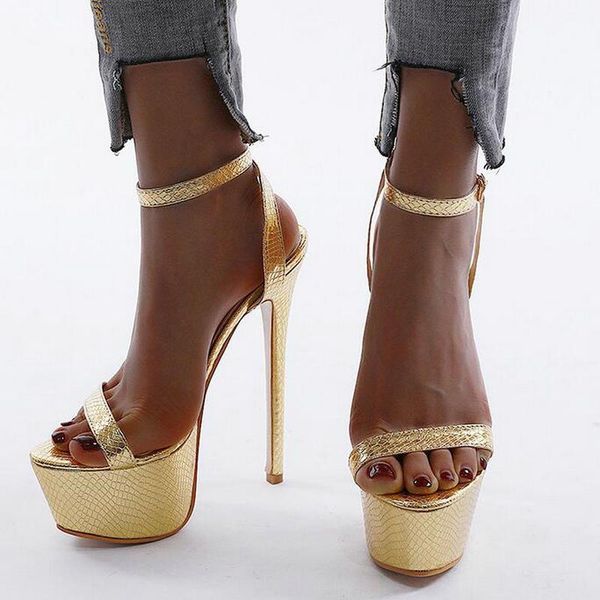 dress shoes golden women high heels sandals 17cm stripper party pumps gladiator platform size 35-42 drop ship, Black
dress shoes golden women high heels sandals 17cm stripper party pumps gladiator platform size 35-42 drop ship, Black