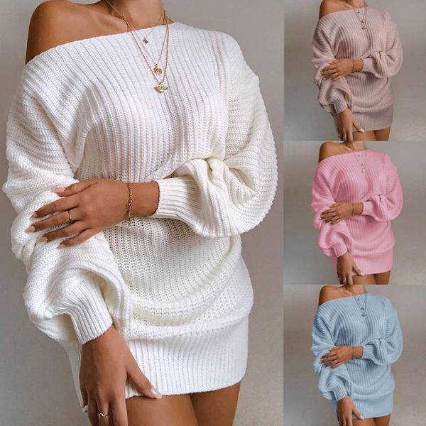 2021 autumn winter fashion women's solid color round neck casual strapless lantern sleeve knitted sweater dress #9120, Black;gray
2021 autumn winter fashion women's solid color round neck casual strapless lantern sleeve knitted sweater dress #9120, Black;gray