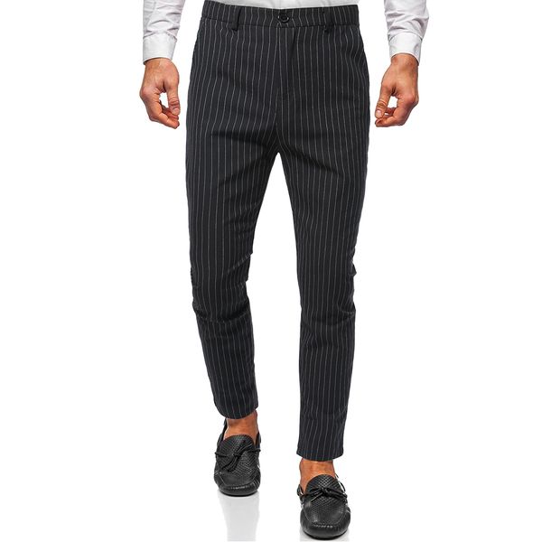 mens social pants fashion slim button suit pant men street clothing business, Black
mens social pants fashion slim button suit pant men street clothing business, Black