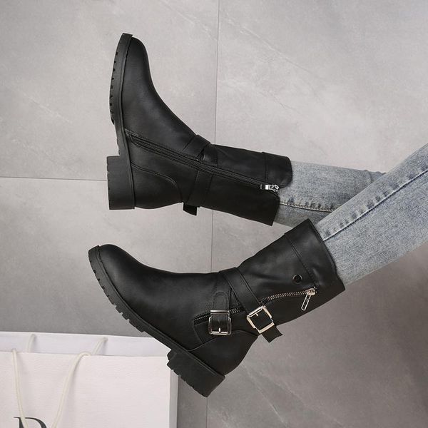 boots 2021 fashion mid-calf women buckle goth plus size 43 female low square heel zipper flat shoes red black
boots 2021 fashion mid-calf women buckle goth plus size 43 female low square heel zipper flat shoes red black