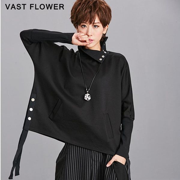 women's hoodies & sweatshirts 2021 spring autumn black button patchwork ribbon sweatshirt women turtleneck long sleeve casual loose fa
women's hoodies & sweatshirts 2021 spring autumn black button patchwork ribbon sweatshirt women turtleneck long sleeve casual loose fa