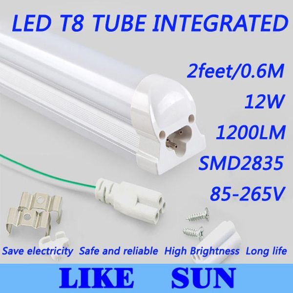 bulbs 25pcs/lot integrated t8 2feet 600mm 12w smd2835 1200lm 85-265v white/warm white/cool white led tube light
bulbs 25pcs/lot integrated t8 2feet 600mm 12w smd2835 1200lm 85-265v white/warm white/cool white led tube light
