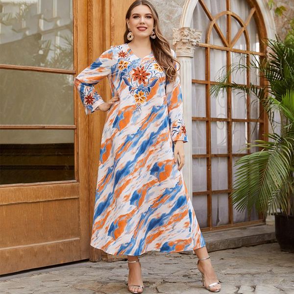 plus size dresses fridayin 2021 autumn women's ethnic style heavy industry printing long-sleeved elegant casual muslim dress, Black
plus size dresses fridayin 2021 autumn women's ethnic style heavy industry printing long-sleeved elegant casual muslim dress, Black