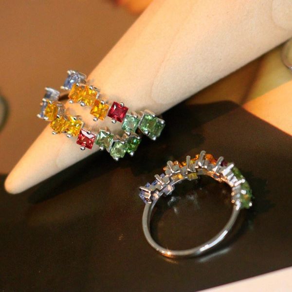 cluster rings unice candy colors princess geometric solid 18k white gold fine jewelry natural sapphire rainbow for women party gift, Golden;silver
cluster rings unice candy colors princess geometric solid 18k white gold fine jewelry natural sapphire rainbow for women party gift, Golden;silver