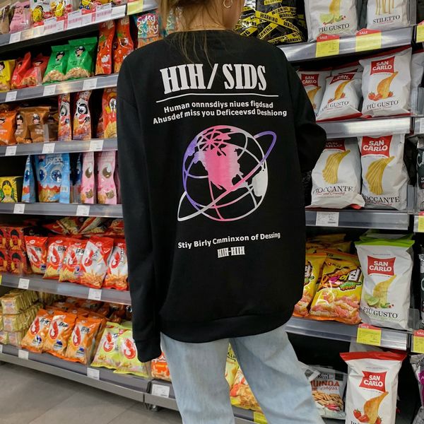 2021 new autumn college style loose personality printing drop shoulder long sleeve mid-length sweatshirt women 8quk, Black
2021 new autumn college style loose personality printing drop shoulder long sleeve mid-length sweatshirt women 8quk, Black