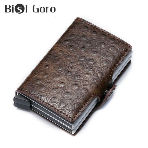 card holders bisi goro men rfid credti holder wallet case protective business protection aluminum metal drop, Brown;gray
card holders bisi goro men rfid credti holder wallet case protective business protection aluminum metal drop, Brown;gray