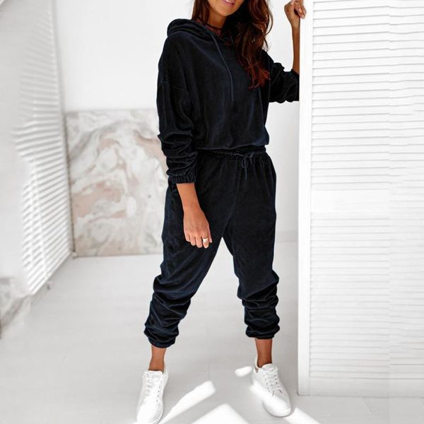 women's two piece pants velvet hooded casual solid color long sleeved hoodie trousers shirt sports suit harajuku streetwear vintage pan, White
women's two piece pants velvet hooded casual solid color long sleeved hoodie trousers shirt sports suit harajuku streetwear vintage pan, White