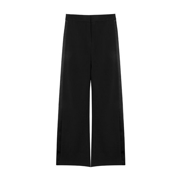 straight black trouser for women high waist sashes casual wide leg pants female fashion new clothing 2021 spring, Black;white
straight black trouser for women high waist sashes casual wide leg pants female fashion new clothing 2021 spring, Black;white