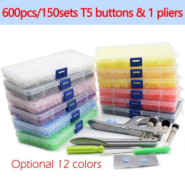 button 600pcs/150sets optional 12 colors t5 plastic fastener snap resin press stud ,t3/t5/t8 pliers tool kits with box for diy clothes, Blike;white 
button 600pcs/150sets optional 12 colors t5 plastic fastener snap resin press stud ,t3/t5/t8 pliers tool kits with box for diy clothes, Blike;white