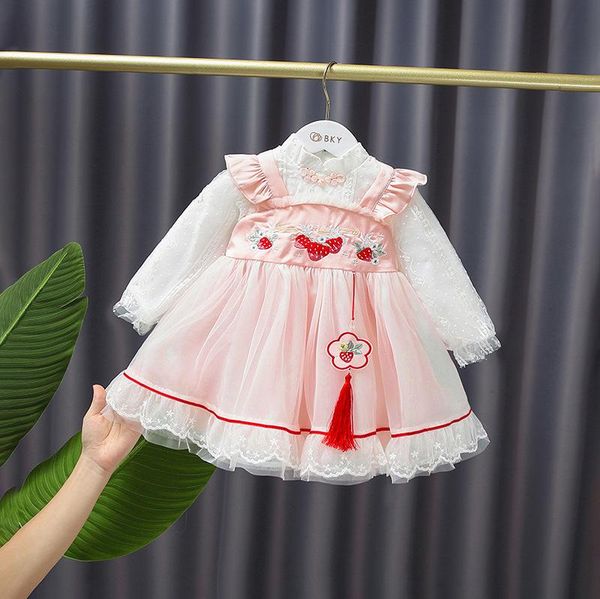 girl's dresses autumn baby girls sweet strawberry dress children lovely net veil princess kids, Red;yellow
girl's dresses autumn baby girls sweet strawberry dress children lovely net veil princess kids, Red;yellow