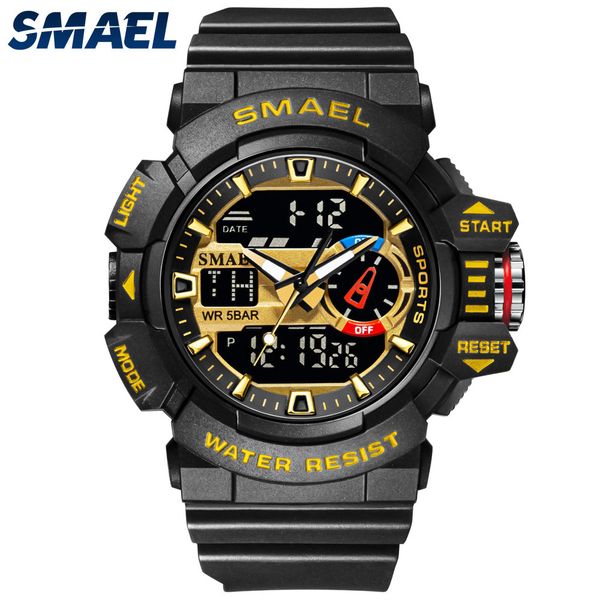 military watch for men 50m waterproof clocks luminous hands digital wristwatches black gold rubber bracelet 8043 sport watchesg, Slivery;brown
military watch for men 50m waterproof clocks luminous hands digital wristwatches black gold rubber bracelet 8043 sport watchesg, Slivery;brown