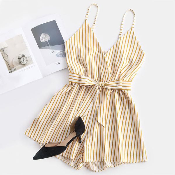 women's jumpsuits & rompers summer casual brief regular stripe female backless playsuits urban ladies short overall jumpsuit 2021 women, Black;white
women's jumpsuits & rompers summer casual brief regular stripe female backless playsuits urban ladies short overall jumpsuit 2021 women, Black;white