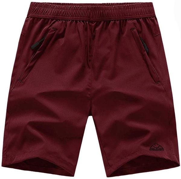 men's shorts outdoor sports quick dry fitness running zipper pocket, White;black
men's shorts outdoor sports quick dry fitness running zipper pocket, White;black