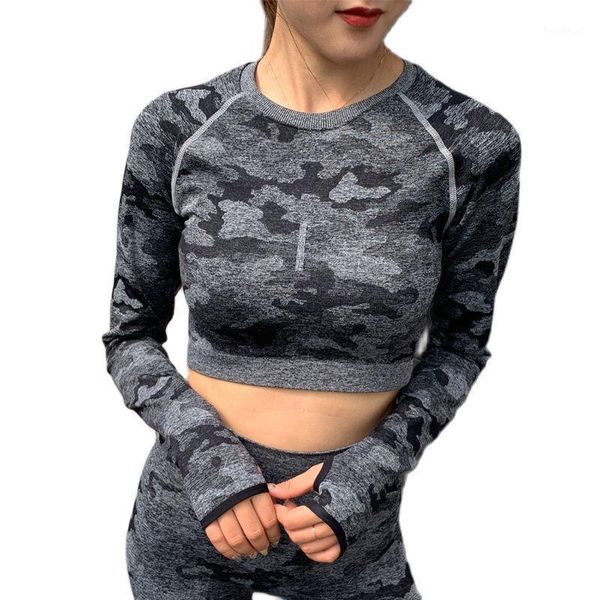 yoga outfit women camo seamless shirts long sleeve workout for stretchy fitness crop soft shirt gym
yoga outfit women camo seamless shirts long sleeve workout for stretchy fitness crop soft shirt gym