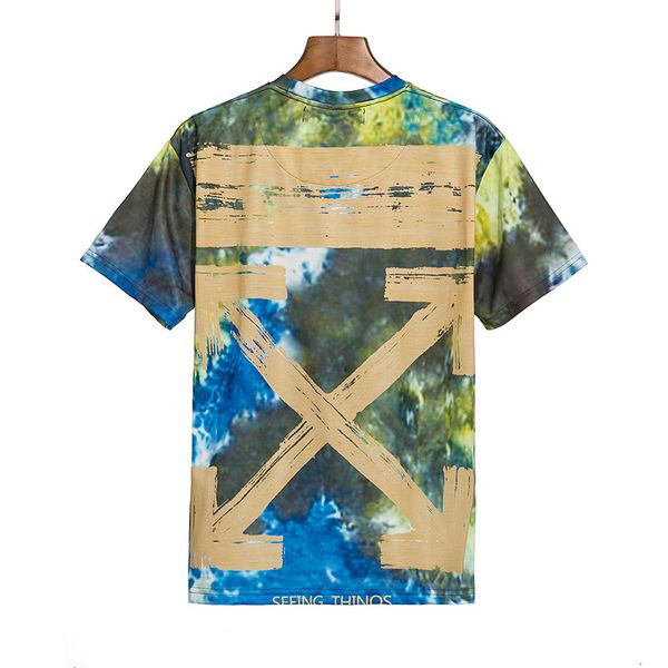 the new color chao brand tie dye paint arrow short sleeve men's summer loose couple t-shirt, White;black
the new color chao brand tie dye paint arrow short sleeve men's summer loose couple t-shirt, White;black