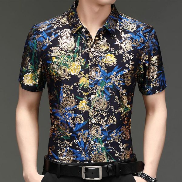 men's casual shirts single-breasted cardigan short sleeve shirt men floral fashion printed for business mens 2021 clothing, White;black
men's casual shirts single-breasted cardigan short sleeve shirt men floral fashion printed for business mens 2021 clothing, White;black