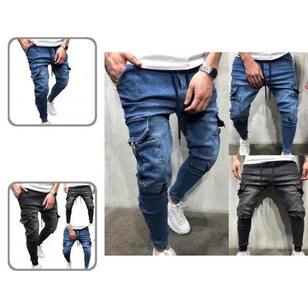 men's jeans autumn terrific straight mid waist multi pockets skin-friendly all match trousers for dating men, Blue
men's jeans autumn terrific straight mid waist multi pockets skin-friendly all match trousers for dating men, Blue