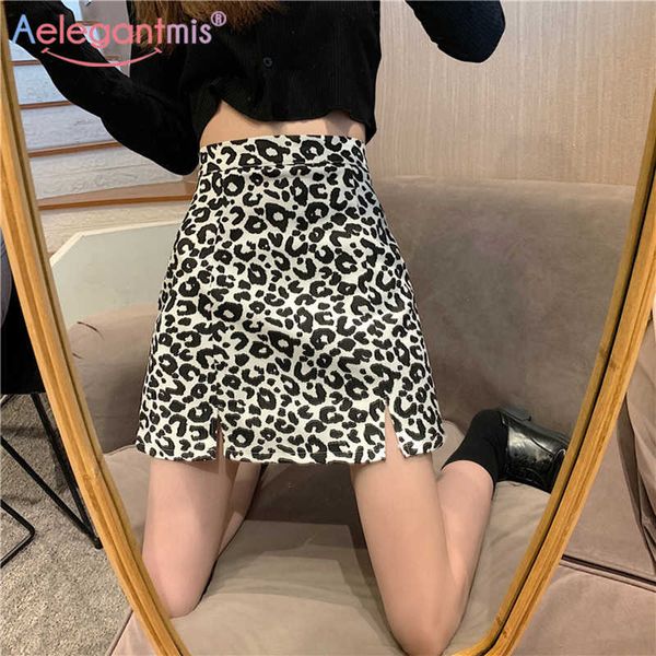 aelegantmis vinatge high waist leopard skirt women split a line mini korea elegant s chic 2 colors streetwear 210607, Black
aelegantmis vinatge high waist leopard skirt women split a line mini korea elegant s chic 2 colors streetwear 210607, Black