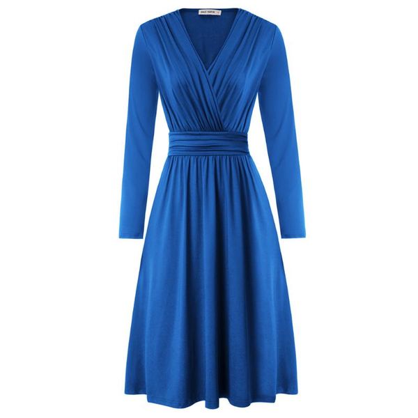 casual dresses women surplice v-neck pockets ruched pleated solid knee length long sleeve a-line swing dress party evening lady, Black;gray
casual dresses women surplice v-neck pockets ruched pleated solid knee length long sleeve a-line swing dress party evening lady, Black;gray