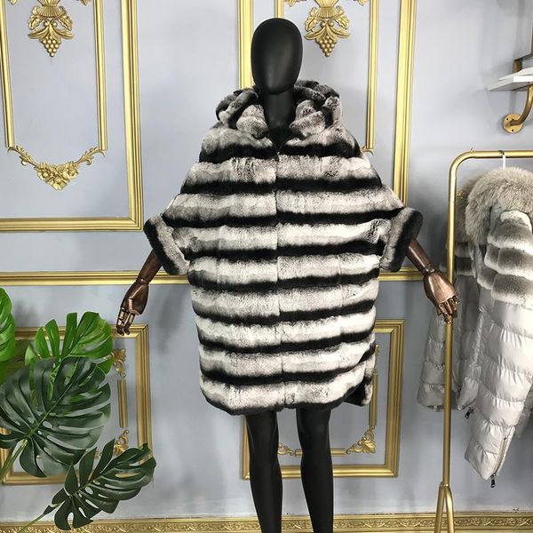 women's fur & faux 100% real rex coat hooded jacket batwing sleeve winter warm fashion outerwear female high-quality 2021 -style, Black
women's fur & faux 100% real rex coat hooded jacket batwing sleeve winter warm fashion outerwear female high-quality 2021 -style, Black