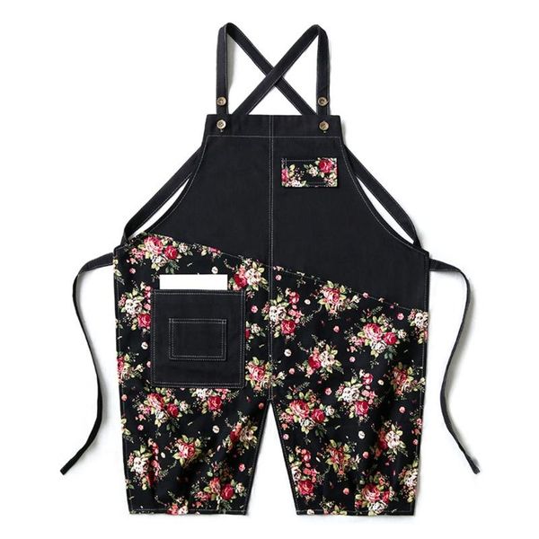 aprons floral stitching canvas apron cross back adjustable chef multi-pocket sleeveless strap and large pockets for
aprons floral stitching canvas apron cross back adjustable chef multi-pocket sleeveless strap and large pockets for