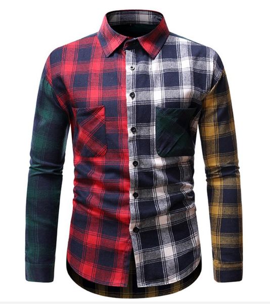 plaid shirt 2021 men long sleeve single breasted patchwork contrast color design mens casual dress shirt tx30, White;black
plaid shirt 2021 men long sleeve single breasted patchwork contrast color design mens casual dress shirt tx30, White;black