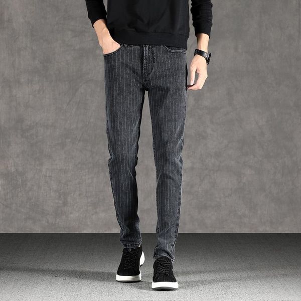 men's jeans spring autumn ly fashion men black stripe designer casual denim pencil pants slim fit elastic cotton vintage trousers, Blue
men's jeans spring autumn ly fashion men black stripe designer casual denim pencil pants slim fit elastic cotton vintage trousers, Blue