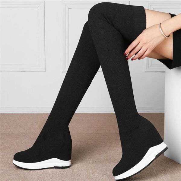 boots punk sneakers women black knitting stockings wedges high heel over the knee female stretchy thigh pumps casual shoes
boots punk sneakers women black knitting stockings wedges high heel over the knee female stretchy thigh pumps casual shoes