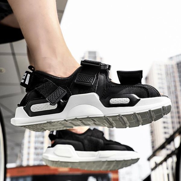 all-match slippers personality fashion sandals men's breathable, Black