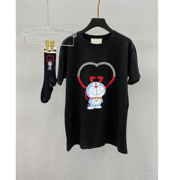 dingdang cat print diamond women's black slim loose t-shirt socks trend short sleeve women158, White;black
dingdang cat print diamond women's black slim loose t-shirt socks trend short sleeve women158, White;black