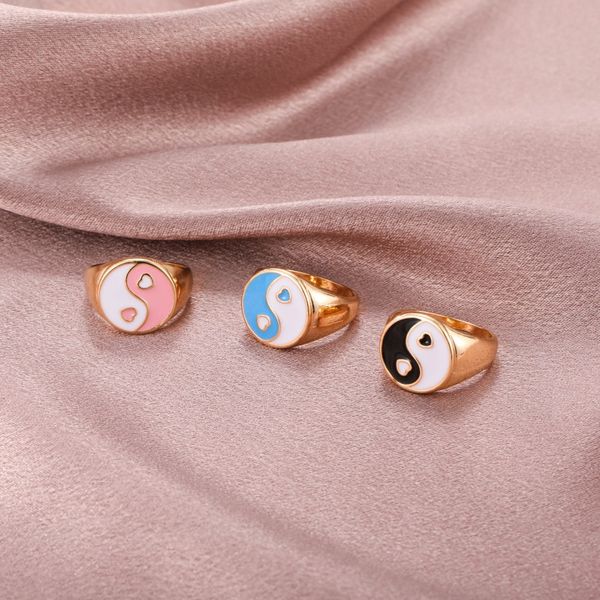 yin yang tai chi chunky rings women men vintage dripping oil love heart geometric gossip metal rings trendy jewelry, Silver
yin yang tai chi chunky rings women men vintage dripping oil love heart geometric gossip metal rings trendy jewelry, Silver