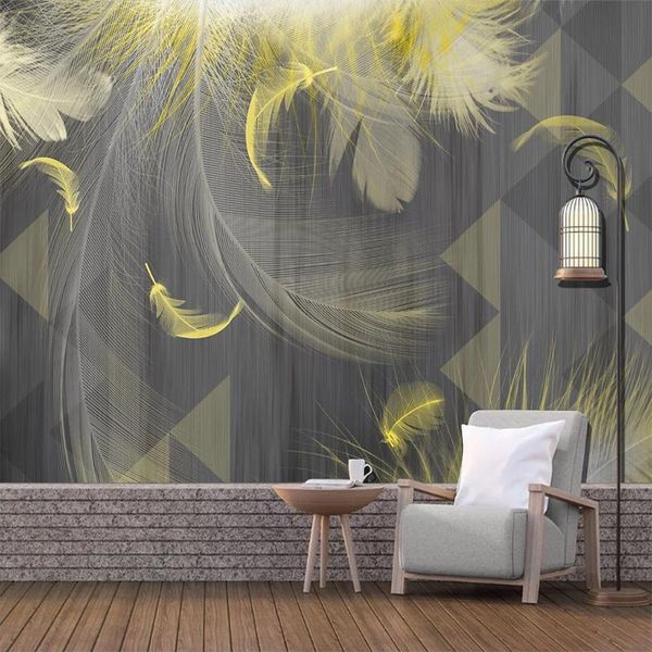custom mural wallpaper modern 3d geometric golden feather tv background wall painting living room p wall papers home decor
custom mural wallpaper modern 3d geometric golden feather tv background wall painting living room p wall papers home decor