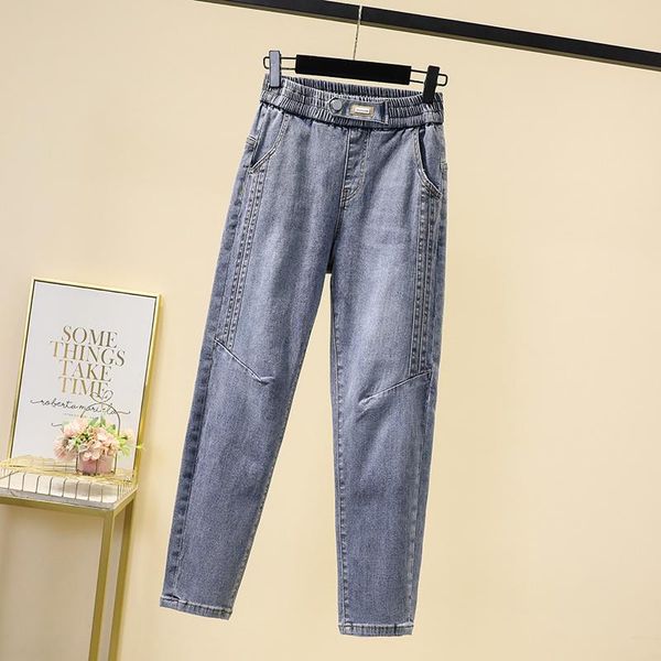 women's jeans autumn large size daddy women loose chubby girl pants elastic high waist tappered, Blue
women's jeans autumn large size daddy women loose chubby girl pants elastic high waist tappered, Blue