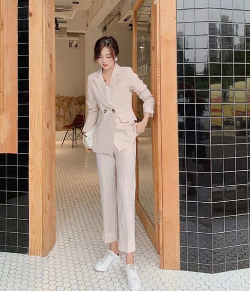 2021 new primavera vintage cala terno entalhado blazer jacket & pant vesturio de escritrio conjuntos 354b, White;black
2021 new primavera vintage cala terno entalhado blazer jacket & pant vesturio de escritrio conjuntos 354b, White;black