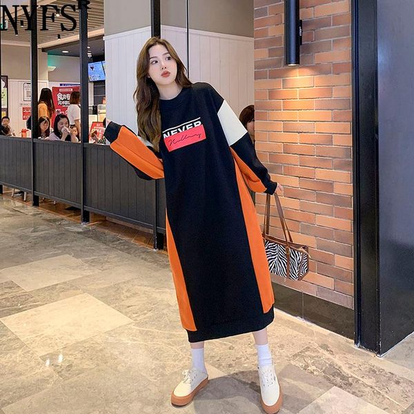 casual dresses nyfs 2021 korean winter loose thick lamb cashmere turtleneck woman dress vestidos robe femme elbise fashion fat mm, Black;gray
casual dresses nyfs 2021 korean winter loose thick lamb cashmere turtleneck woman dress vestidos robe femme elbise fashion fat mm, Black;gray
