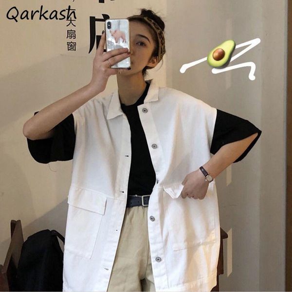 women's vests women summer loose single breasted vintage cool bf style students couple all-match outwear leisure classic simple unisex, Black;white
women's vests women summer loose single breasted vintage cool bf style students couple all-match outwear leisure classic simple unisex, Black;white