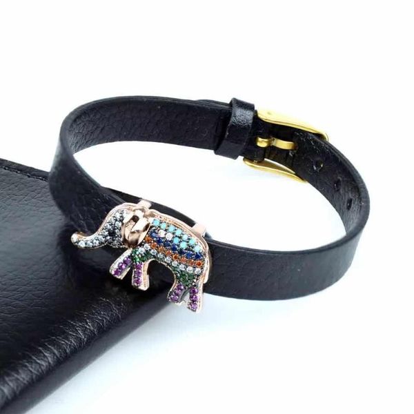 beaded, strands 2021 fashion charms elephant leather bracelet men rainbow cz cubic zircon wrap for male women jewelry, Black
beaded, strands 2021 fashion charms elephant leather bracelet men rainbow cz cubic zircon wrap for male women jewelry, Black