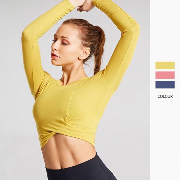 2021 long sleeve running shirts women exposed navel yoga t-shirts quick dry fitness gym crop solid sports shirts
2021 long sleeve running shirts women exposed navel yoga t-shirts quick dry fitness gym crop solid sports shirts